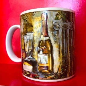 Large Sakura Mug - Champagne & Cheese Design